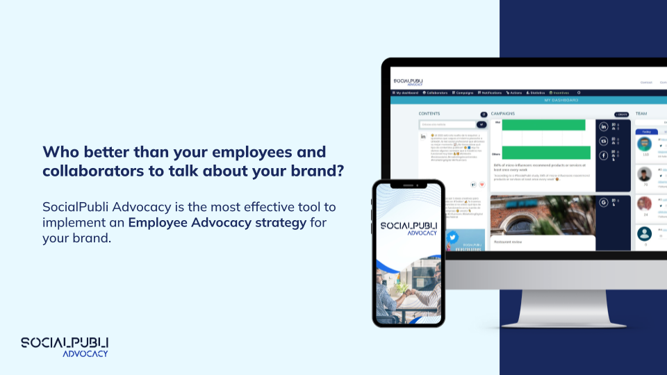 screenshot of SocialPubli Advocacy